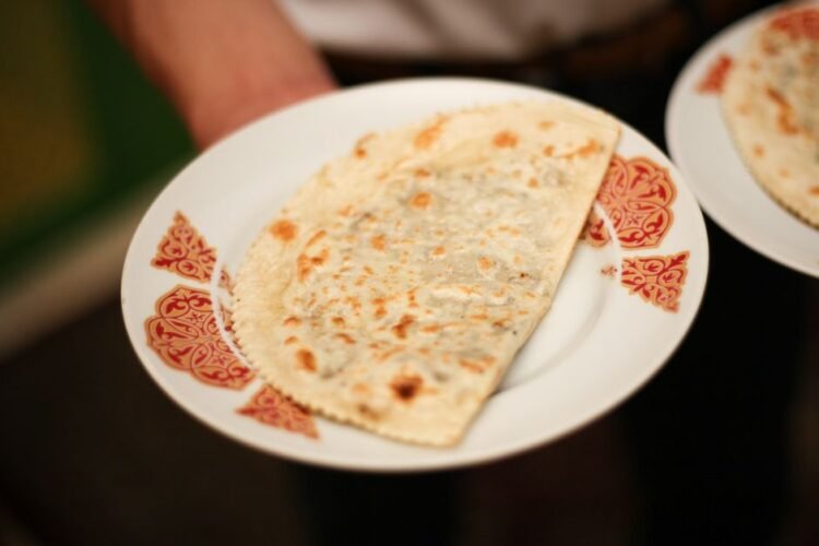 Azerbaijani Stuffed Flatbread with Lamb and Sumac