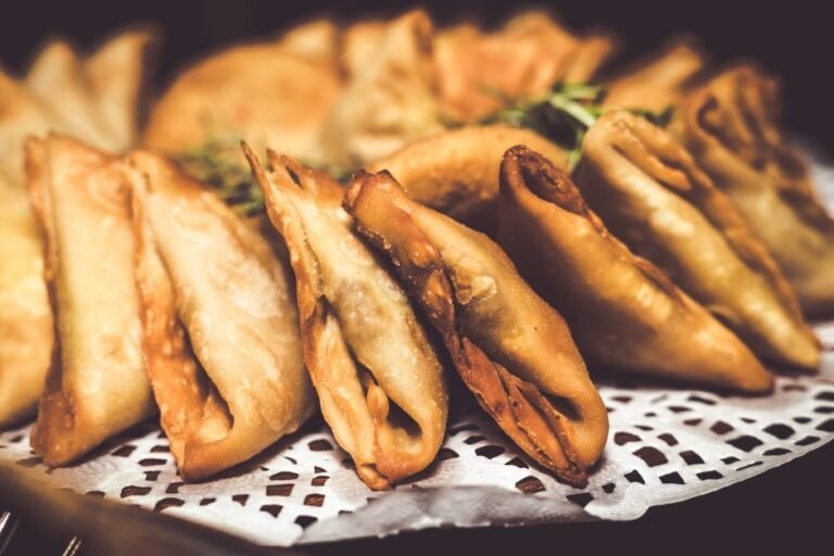 Bangladeshi-Style Crispy Potato and Pea Samosa