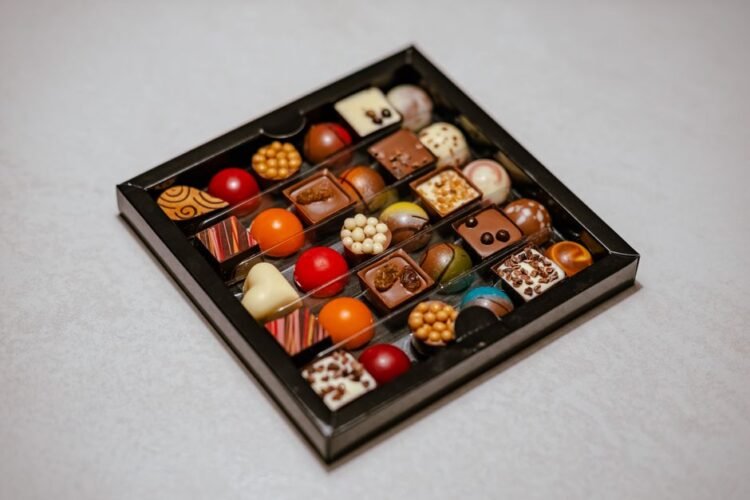Belgian Chocolate Pralines with Dark Ganache Filling