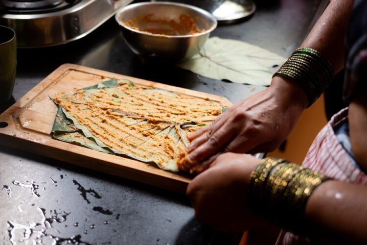 Benin-Style Fermented Corn Paste Wrapped in Banana Leaves