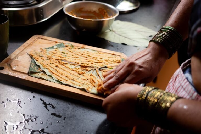 Benin-Style Fermented Corn Paste Wrapped in Banana Leaves