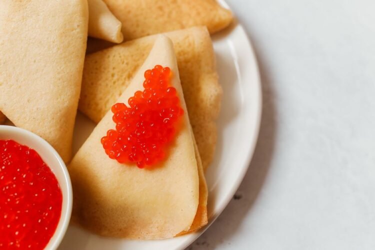 Blini with Red Caviar Classic