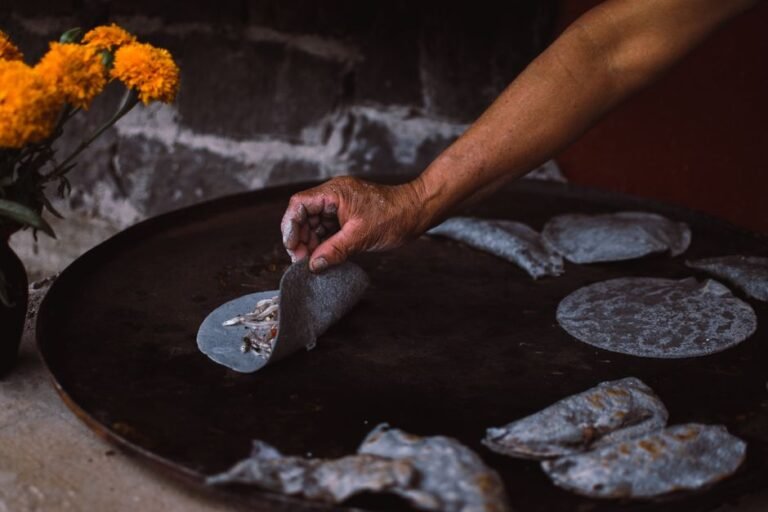 Blue Corn Stuffed Masa Patties with Black Beans