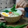 Bogota-Style Milk and Egg Breakfast Soup