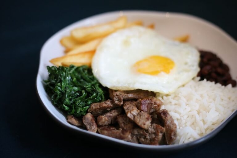 Bolivian Mounted Steak with Fried Egg, Rice, and Fried Plantains
