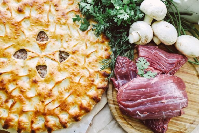 British Steak and Ale Pie with Buttery Pastry Lid