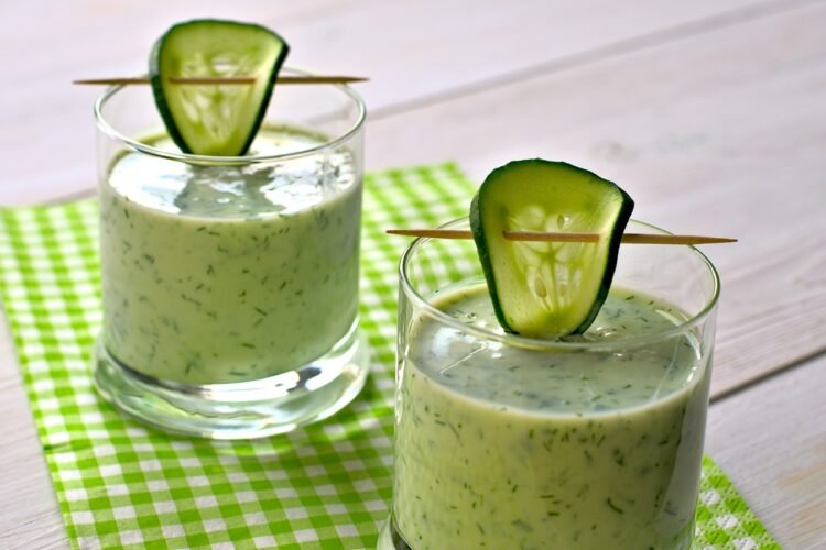 Bulgarian Cold Yogurt Soup with Cucumbers and Walnuts