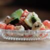 Bulgarian Shopska Salad with Tomatoes Cucumbers and White Cheese