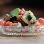 Bulgarian Shopska Salad with Tomatoes Cucumbers and White Cheese
