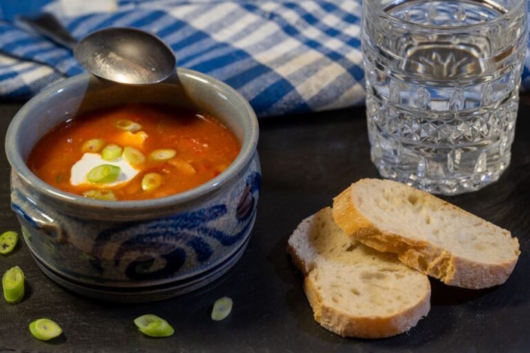 Bulgarian White Bean Soup with Tomatoes and Savory
