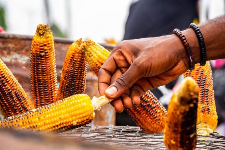 Burkina Faso Street Grilled Corn with Spicy Chili Butter