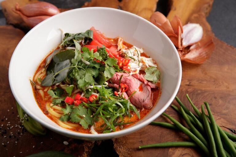 Burmese Coconut Chicken Noodle Soup