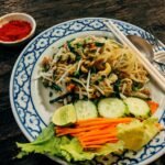 Burmese Thick Rice Noodle Salad with Chickpea Curry