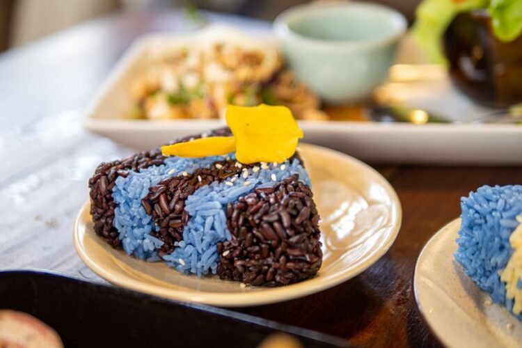 Cambodian Coconut Sticky Rice with Mango