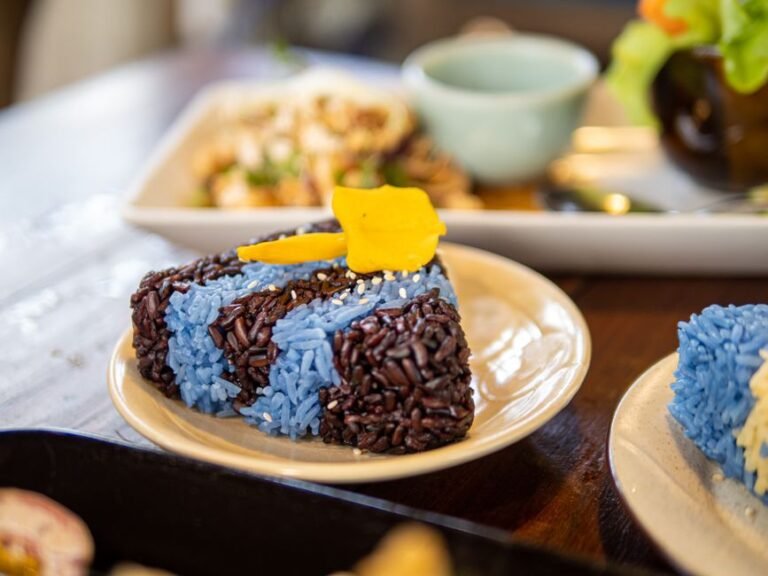 Cambodian Coconut Sticky Rice with Mango
