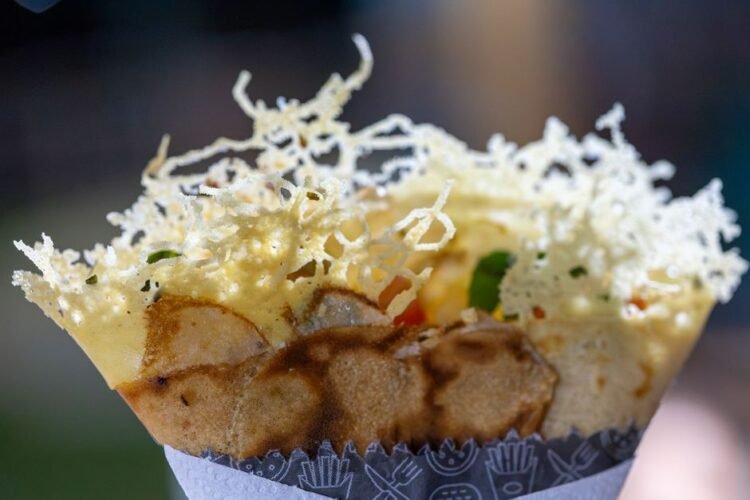 Cambodian Crispy Crepe with Pork and Shrimp