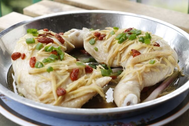 Cantonese Steamed Chicken with Ginger