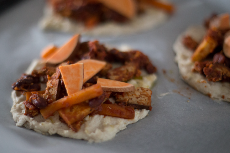 Catalan Roasted Vegetable Flatbread with Anchovies