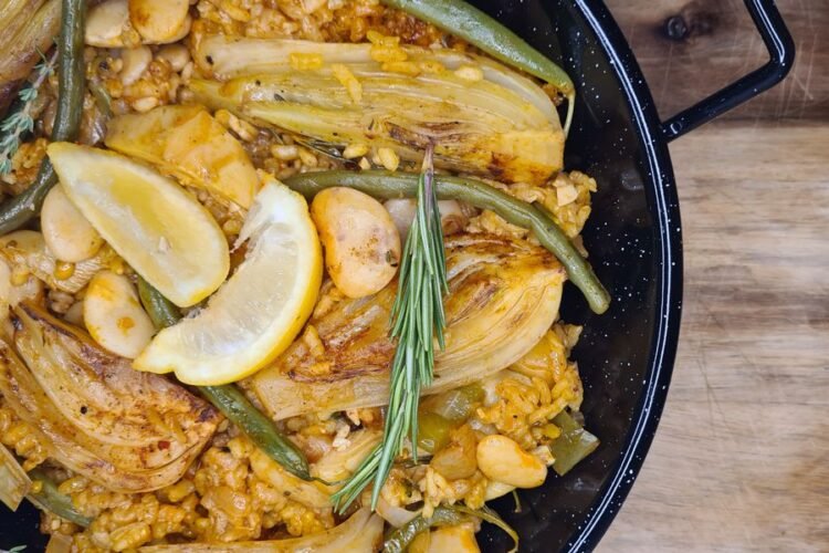 Catalan White Bean and Rice Skillet