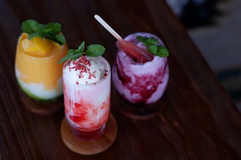 Chilean Peach and Wheat Berry Dessert Drink