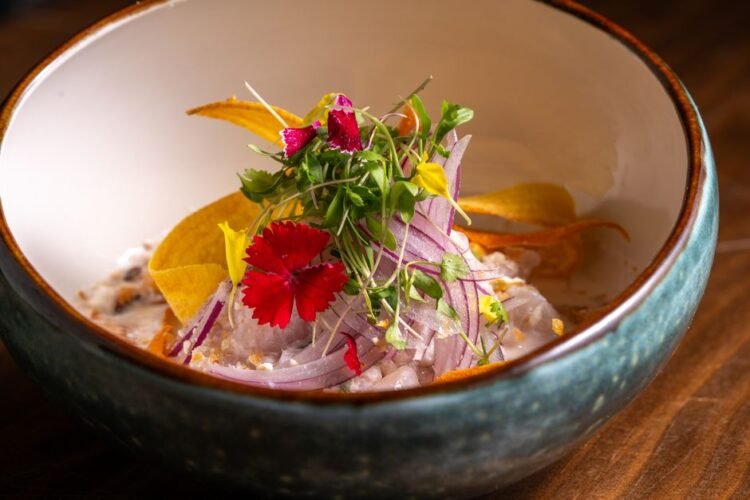 Chilean-Style Fish Ceviche with Cilantro and Red Onion