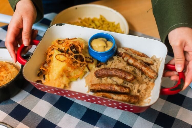 Classic British Bangers and Mash with Caramelized Onion Gravy