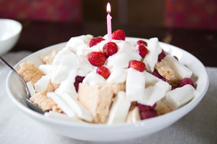 Classic British Eton Mess with Strawberries and Cream