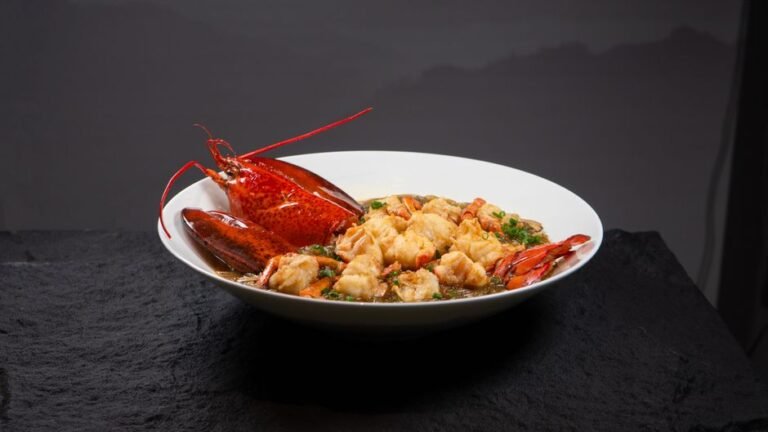 Classic French Braised Lobster with Cognac and Tomato Sauce