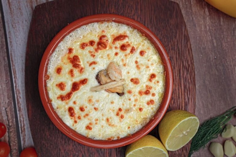 Classic French Fish Gratin with Cream and Gruyère