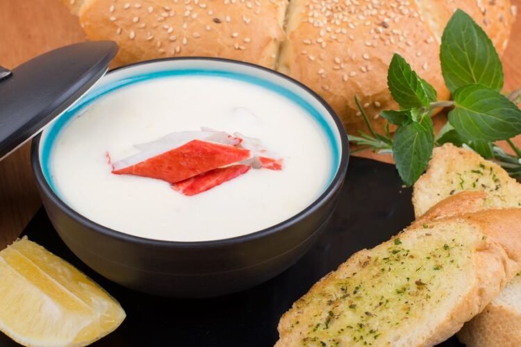 Classic Greek Tripe Soup with Garlic and Lemon