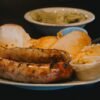 Classic Grilled French Andouillette Sausage with White Wine Mustard Sauce
