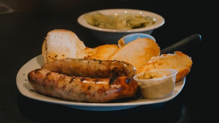 Classic Grilled French Andouillette Sausage with White Wine Mustard Sauce