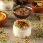 Classic Gujarati Strained Yogurt Dessert with Saffron and Cardamom