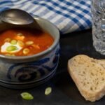 Classic Russian Beet Soup with Garlic Rolls