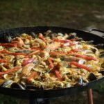Classic Spanish Saffron Seafood Noodle Skillet