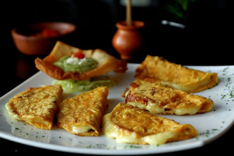 Crispy Birria and Cheese Tortillas with Chile Consomé