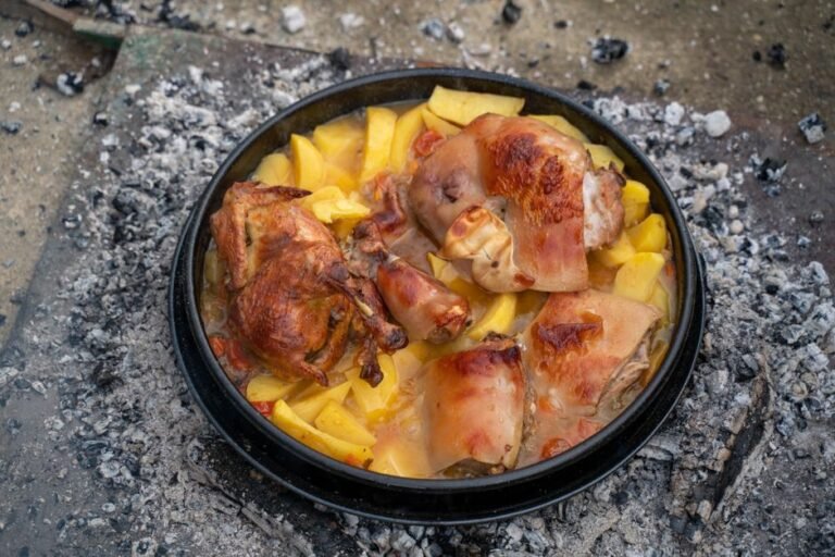 Croatian Bell-Cooked Lamb and Potatoes