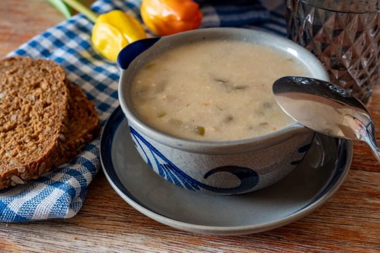 Ecuadorian Holy Week Twelve-Grain Soup with Salt Cod