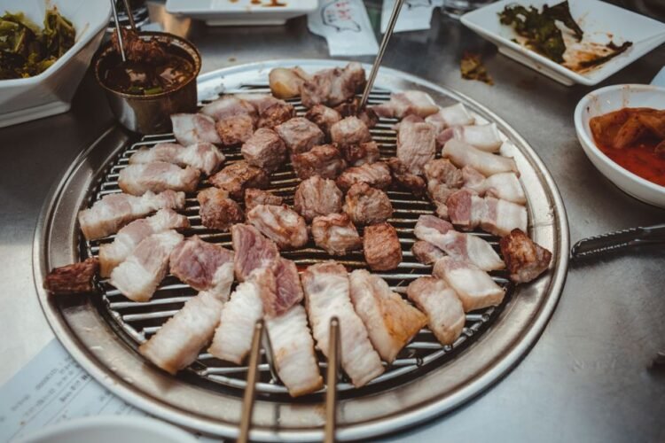Five-Layer Pork Belly with Korean Dipping Sauces