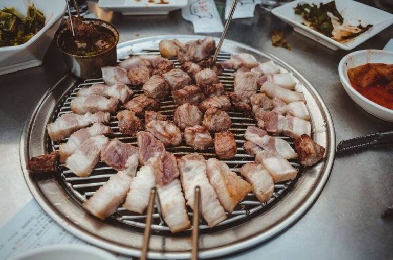 Five-Layer Pork Belly with Korean Dipping Sauces