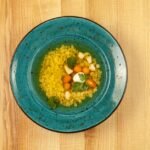 Georgian Chicken Egg Soup with Lemon and Fresh Herbs