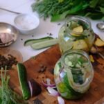 Georgian Pickled Bladdernut Flowers with Red Onion and Herbs