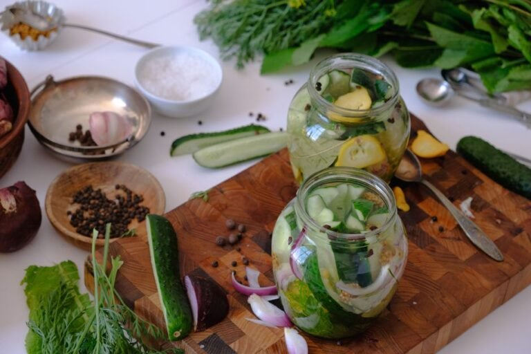Georgian Pickled Bladdernut Flowers with Red Onion and Herbs