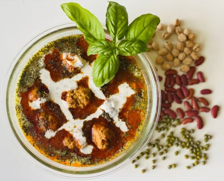Georgian Red Bean Soup with Walnuts and Herbs