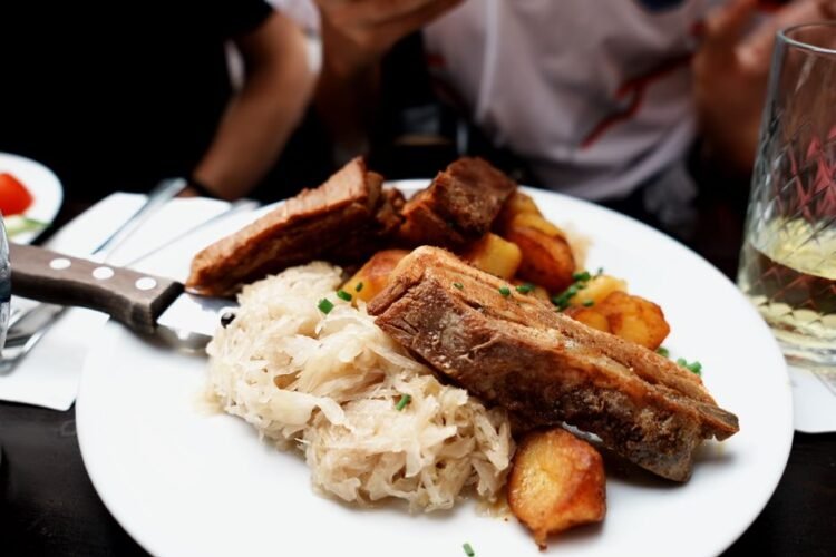 German Roast Pork with Caramelized Onions and Beer Gravy
