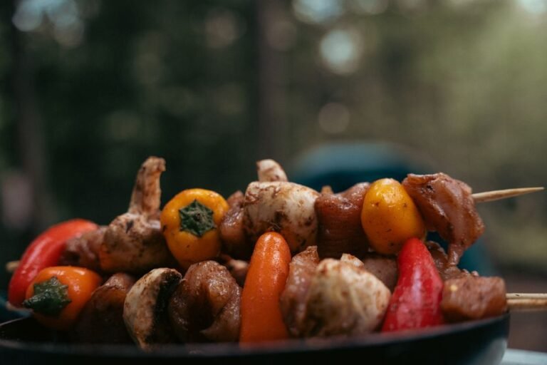 Glazed Teriyaki Mushroom Skewers