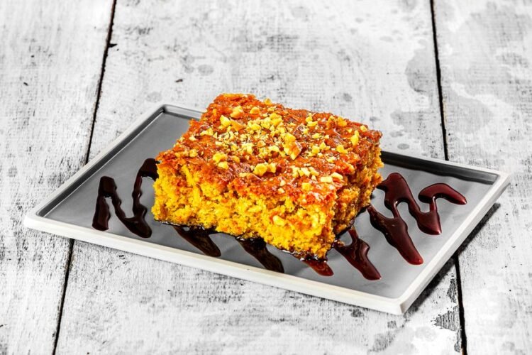Greek Saffron Semolina Cake