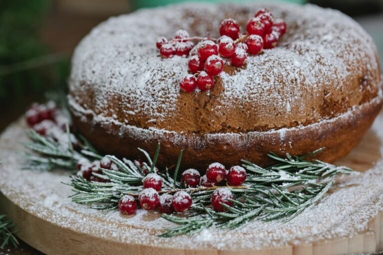 Greek Vasilopita New Year Cake with Orange and Semolina