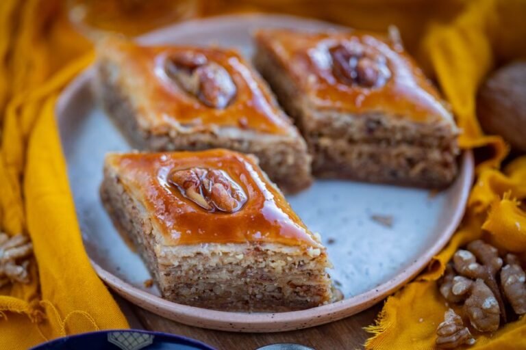 Greek Walnut Cake with Honey and Cinnamon Syrup