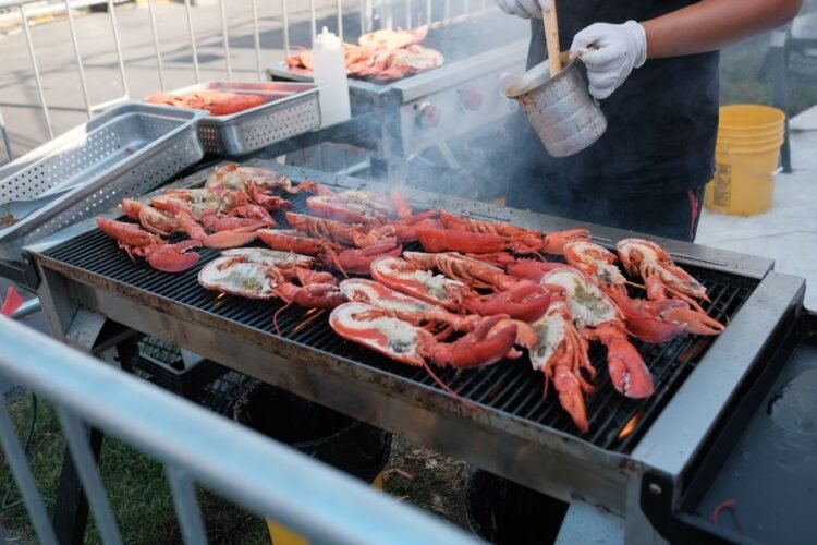 Guadeloupean Grilled Spiny Lobster with Garlic-Lime Butter